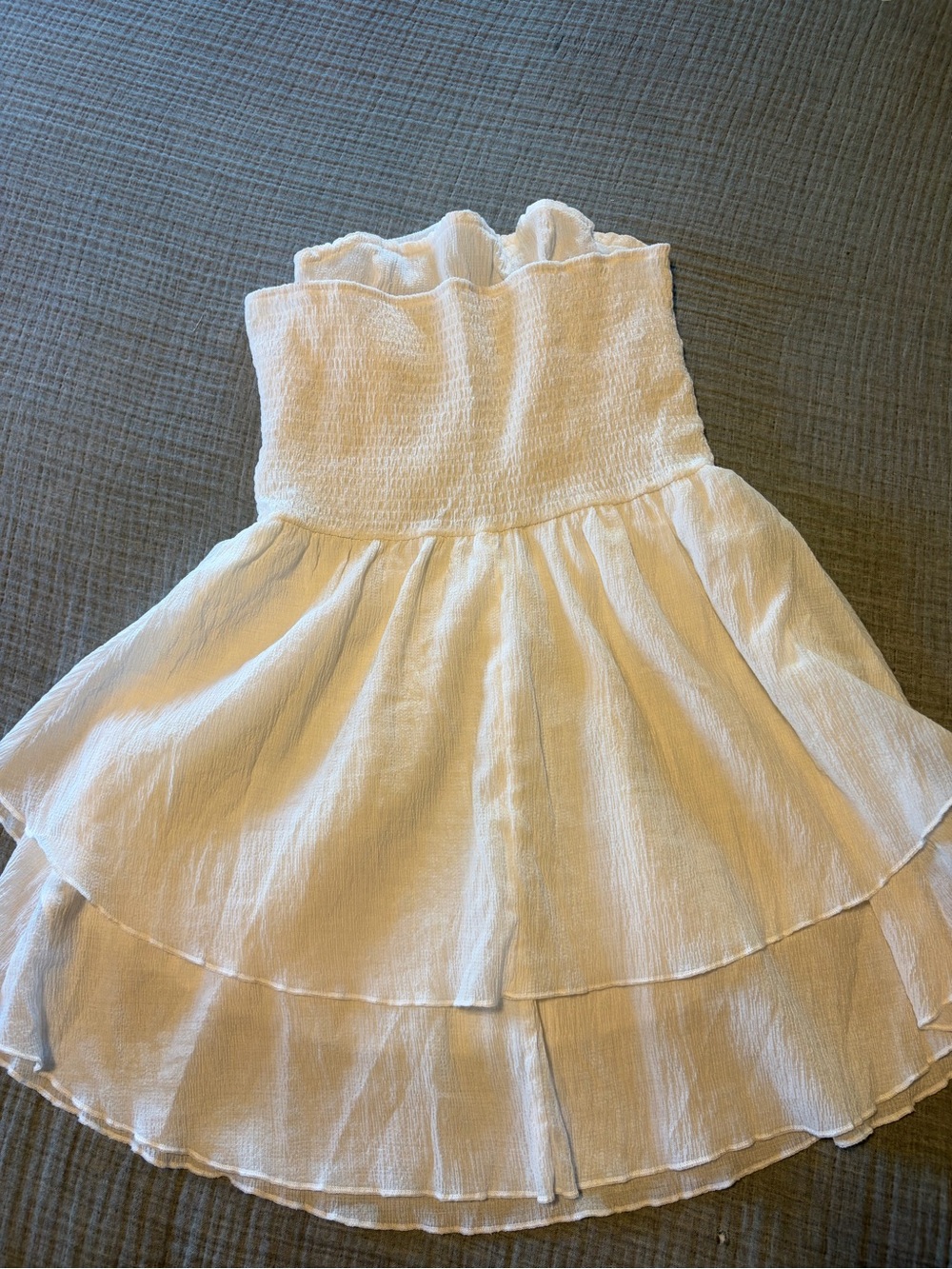 Cider Tube Ruched Ruffle Mini Dress - Picture 5 of 6